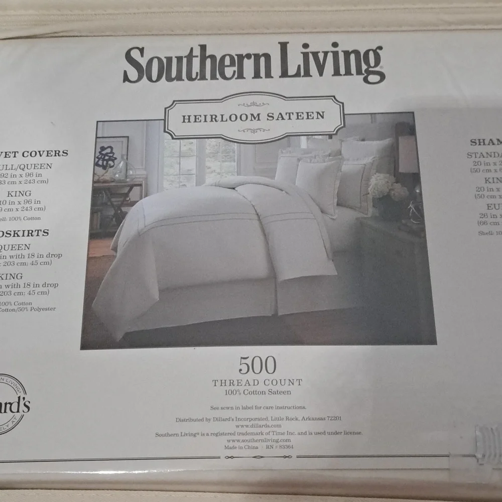 Southern Living Heirloom 500-Thread-Count Sateen & Twill Duvet Cover